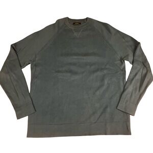 Zara Man Crewneck Raglan Sweater Blue Teal Size Medium Lightweight Knit Mens